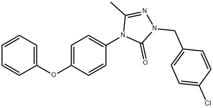 2-(4-CHLOROBENZYL)-5-METHYL-4-(4-PHENOXYPHENYL)-2,4-DIHYDRO-3H-1,2,4-TRIAZOL-3-ONE Struktur