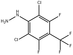 2,6-DICHLORO-3,5-DIFLUORO-4-(TRIFLUOROMETHYL)PHENYLHYDRAZINE Struktur