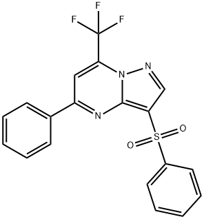 5-PHENYL-3-(PHENYLSULFONYL)-7-(TRIFLUOROMETHYL)PYRAZOLO[1,5-A]PYRIMIDINE Struktur