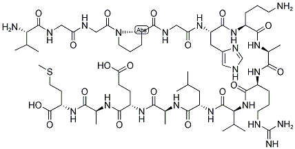 H-VAL-GLY-GLY-PRO-GLY-HIS-LYS-ALA-ARG-VAL-LEU-ALA-GLU-ALA-MET-OH Struktur