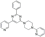 2-PHENYL-4-PYRIDIN-3-YL-6-(4-PYRIDIN-2-YL-PIPERAZIN-1-YL)-PYRIMIDINE Struktur