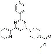 4-(6-PYRIDIN-2-YL-2-PYRIDIN-4-YL-PYRIMIDIN-4-YL)-PIPERAZINE-1-CARBOXYLIC ACID ETHYL ESTER Struktur