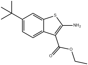 2-AMINO-6-TERT-BUTYL-BENZO[B]THIOPHENE-3-CARBOXYLIC ACID ETHYL ESTER Struktur