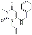 1-ALLYL-6-(BENZYLAMINO)-3-METHYLPYRIMIDINE-2,4(1H,3H)-DIONE Struktur