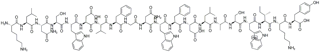 H-LYS-LEU-ASN-SER-TRP-ASP-VAL-PHE-GLY-ASN-TRP-PHE-ASP-LEU-ALA-SER-TRP-ILE-LYS-TYR-OH Struktur