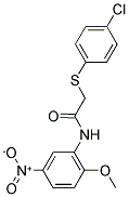 2-[(4-CHLOROPHENYL)SULFANYL]-N-(2-METHOXY-5-NITROPHENYL)ACETAMIDE Struktur