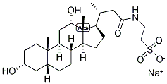 23-NOR-5-BETA-CHOLANIC ACID-3-ALPHA, 12-ALPHA-DIOL N-(2-SULPHOETHYL)-AMIDE SODIUM SALT Struktur