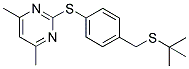 S-TERT-BUTYL-4-[(4,6-DIMETHYLPYRIMIDIN-2-YL)THIO]PHENYLMETHYLMERCAPTAN Struktur