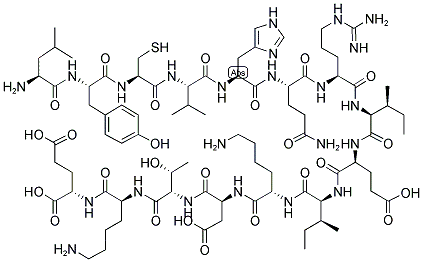 H-LEU-TYR-CYS-VAL-HIS-GLN-ARG-ILE-GLU-ILE-LYS-ASP-THR-LYS-GLU-OH Struktur