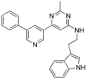 [2-(1H-INDOL-3-YL)-ETHYL]-[2-METHYL-6-(5-PHENYL-PYRIDIN-3-YL)-PYRIMIDIN-4-YL]-AMINE Struktur