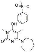 4-AZEPAN-1-YL-6-HYDROXY-5-(4-METHANESULFONYL-BENZYL)-1-METHYL-1H-PYRIMIDIN-2-ONE Struktur