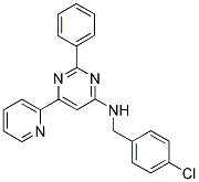 N-(4-CHLOROBENZYL)-2-PHENYL-6-PYRIDIN-2-YLPYRIMIDIN-4-AMINE Struktur