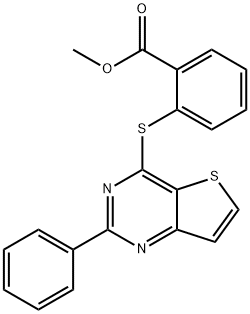 METHYL 2-[(2-PHENYLTHIENO[3,2-D]PYRIMIDIN-4-YL)SULFANYL]BENZENECARBOXYLATE Struktur