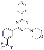 4-(2-PYRIDIN-4-YL-6-[3-(TRIFLUOROMETHYL)PHENYL]PYRIMIDIN-4-YL)MORPHOLINE Struktur