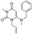 1-ALLYL-6-[BENZYL(METHYL)AMINO]-3-METHYLPYRIMIDINE-2,4(1H,3H)-DIONE Struktur