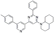 1-[2-PHENYL-6-(5-P-TOLYL-PYRIDIN-3-YL)-PYRIMIDIN-4-YL]-DECAHYDRO-QUINOLINE Struktur