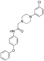 2-[4-(3-CHLOROPHENYL)PIPERAZINO]-N-(4-PHENOXYPHENYL)ACETAMIDE Struktur