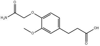 3-(4-CARBAMOYLMETHOXY-3-METHOXY-PHENYL)-PROPIONIC ACID Struktur