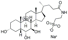 5-BETA-CHOLANIC ACID-3-ALPHA, 6-ALPHA, 7-BETA, -TRIOL N-(2-SULPHOETHYL)-AMIDE SODIUM SALT Struktur