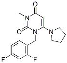 1-(2,4-DIFLUOROBENZYL)-3-METHYL-6-PYRROLIDIN-1-YLPYRIMIDINE-2,4(1H,3H)-DIONE Struktur