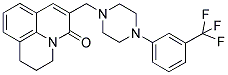 2,3-DIHYDRO-6-[(4-(3-(TRIFLUOROMETHYL)PHENYL)PIPERAZIN-1-YL)METHYL]-(1H,5H)-BENZO[IJ]QUINOLIZIN-5-ONE Struktur