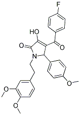 1-(3,4-DIMETHOXYPHENETHYL)-4-(4-FLUOROBENZOYL)-3-HYDROXY-5-(4-METHOXYPHENYL)-1H-PYRROL-2(5H)-ONE Struktur