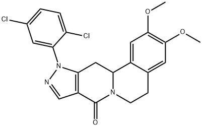 11-(2,5-DICHLOROPHENYL)-2,3-DIMETHOXY-5,11,12,12A-TETRAHYDROPYRAZOLO[3',4':4,5]PYRIDO[2,1-A]ISOQUINOLIN-8(6H)-ONE Struktur