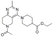 1-(6-ACETYL-2-METHYL-5,6,7,8-TETRAHYDRO-PYRIDO[4,3-D]PYRIMIDIN-4-YL)-PIPERIDINE-4-CARBOXYLIC ACID ETHYL ESTER Struktur