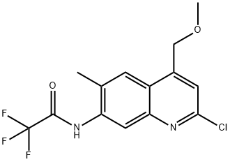 N-[2-CHLORO-4-(METHOXYMETHYL)-6-METHYL-7-QUINOLINYL]-2,2,2-TRIFLUOROACETAMIDE Struktur