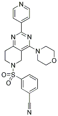 3-(4-MORPHOLIN-4-YL-2-PYRIDIN-4-YL-7,8-DIHYDRO-5H-PYRIDO[4,3-D]PYRIMIDINE-6-SULFONYL)-BENZONITRILE Struktur