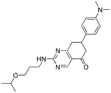 7-(4-(DIMETHYLAMINO)PHENYL)-2-(3-ISOPROPOXYPROPYLAMINO)-7,8-DIHYDROQUINAZOLIN-5(6H)-ONE Struktur