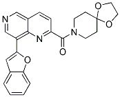 (8-BENZOFURAN-2-YL-[1,6]NAPHTHYRIDIN-2-YL)-(1,4-DIOXA-8-AZA-SPIRO[4.5]DEC-8-YL)-METHANONE Struktur