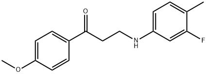 3-(3-FLUORO-4-METHYLANILINO)-1-(4-METHOXYPHENYL)-1-PROPANONE Struktur