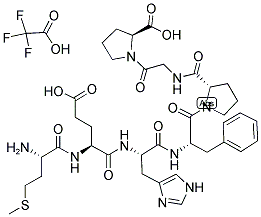 H-MET-GLU-HIS-PHE-PRO-GLY-PRO-OH TFA Struktur