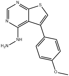 4-HYDRAZINO-5-(4-METHOXYPHENYL)THIENO[2,3-D]PYRIMIDINE Struktur