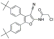 N-[4,5-BIS-(4-TERT-BUTYL-PHENYL)-3-CYANO-FURAN-2-YL]-2-CHLORO-ACETAMIDE Struktur