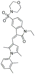 (Z)-3-((1-(2,3-DIMETHYLPHENYL)-2,5-DIMETHYL-1H-PYRROL-3-YL)METHYLENE)-1-ETHYL-5-(MORPHOLINOSULFONYL)INDOLIN-2-ONE Struktur