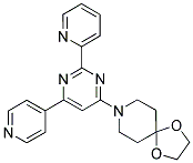 8-(2-PYRIDIN-2-YL-6-PYRIDIN-4-YLPYRIMIDIN-4-YL)-1,4-DIOXA-8-AZASPIRO[4.5]DECANE Struktur