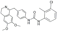 1-(4-((6,7-DIMETHOXY(3,4-DIHYDROISOQUINOLYL))METHYL)PHENYL)-3-(3-CHLORO-2-METHYLPHENYL)UREA Struktur