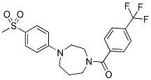 1-[4-(METHYLSULFONYL)PHENYL]-4-[4-(TRIFLUOROMETHYL)BENZOYL]-1,4-DIAZEPANE Struktur