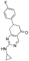 2-(CYCLOPROPYLAMINO)-7-(4-FLUOROPHENYL)-7,8-DIHYDROQUINAZOLIN-5(6H)-ONE Struktur