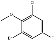 2-BROMO-6-CHLORO-4-FLUOROANISOLE Struktur