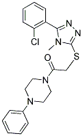 2-(5-(2-CHLOROPHENYL)-4-METHYL-4H-1,2,4-TRIAZOL-3-YLTHIO)-1-(4-PHENYLPIPERAZIN-1-YL)ETHANONE Struktur