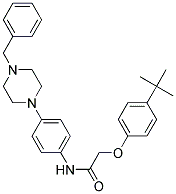 N-(4-(4-BENZYLPIPERAZIN-1-YL)PHENYL)-2-(4-TERT-BUTYLPHENOXY)ACETAMIDE Struktur