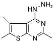 4-HYDRAZINO-2,5,6-TRIMETHYLTHIENO[2,3-D]PYRIMIDINE Struktur