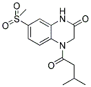 4-(3-METHYLBUTANOYL)-7-(METHYLSULFONYL)-3,4-DIHYDROQUINOXALIN-2(1H)-ONE Struktur