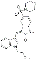 (Z)-3-((1-(2-METHOXYETHYL)-1H-INDOL-3-YL)METHYLENE)-1-METHYL-5-(MORPHOLINOSULFONYL)INDOLIN-2-ONE Struktur