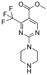 2-PIPERAZIN-1-YL-4-TRIFLUOROMETHYL-PYRIMIDINE-5-CARBOXYLIC ACID METHYL ESTER Struktur