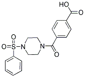 4-([4-(PHENYLSULFONYL)PIPERAZIN-1-YL]CARBONYL)BENZOIC ACID Struktur