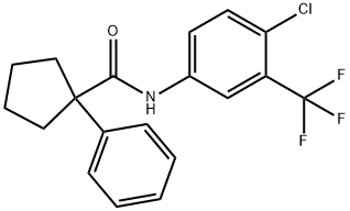 N-(4-CHLORO-3-(TRIFLUOROMETHYL)PHENYL)(PHENYLCYCLOPENTYL)FORMAMIDE Struktur